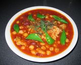 鶏とひよこ豆の香草トマト煮込み作り方8写真