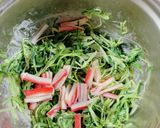 水菜とカニカマのサラダ作り方8写真