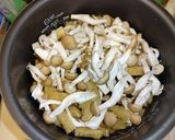 菜の花と油揚げとしらすの味ごはん作り方2写真