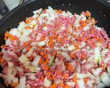 簡単！ヘルシーなハンバーグそぼろ丼作り方2写真