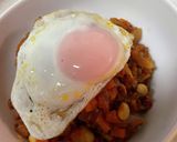 簡単！ヘルシーなハンバーグそぼろ丼作り方6写真