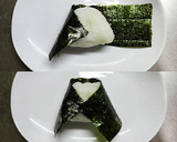 卵黄の醤油漬けと鶏そぼろのおにぎり作り方5写真