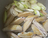 水菜と鶏肉と椎茸のほっこり薬膳風スープ作り方3写真
