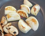 カブとシイタケのホットサラダ♪生ハム添え作り方3写真