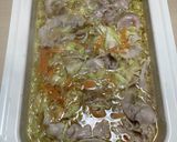 和風鍋ごま油だし　キャベツと豚バラ鍋作り方6写真