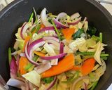 野菜だけでサンラータン風スープ作り方2写真