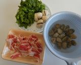 菜の花と豚肉の炒めもの作り方1写真