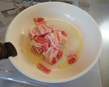 菜の花と豚肉の炒めもの作り方2写真