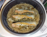 鮭と舞茸と三つ葉の炊き込みごはん作り方4写真
