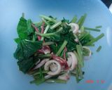 わさび菜といかのお手軽酢和え☆作り方2写真