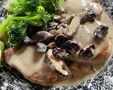 ポークヒレ椎茸とレーズンのクリームソース作り方5写真