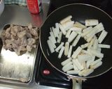 長芋と豚肉のたれ炒め.*゜作り方3写真