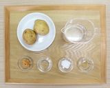 介護食 新じゃがの木の芽味噌かけ作り方1写真