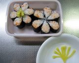 娘のお弁当＊花はな細巻き作り方5写真