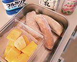 濃厚バナナ、パイナップルスムージー作り方1写真