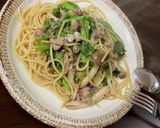 なばなとサバ缶の和風パスタ作り方5写真