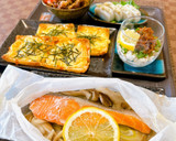 鮭と長ネギと舞茸の紙包み焼き作り方11写真