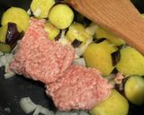 茄子と挽肉の中華味おかず☆宇宙人弁当作り方2写真