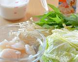 たらこペーストで白菜とホタテの豆乳スープ作り方1写真