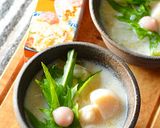 たらこペーストで白菜とホタテの豆乳スープ作り方8写真