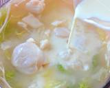 たらこペーストで白菜とホタテの豆乳スープ作り方6写真