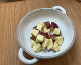紅はるかの甘い蒸しパン＋ドライフルーツ作り方2写真
