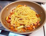 生トマトのペペロンチーノ風パスタ作り方7写真