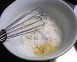 混ぜて焼くだけ♪黒ごまパンケーキ作り方1写真