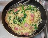 菜の花とベーコンのパスタ作り方11写真
