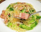 菜の花とベーコンのパスタ作り方13写真