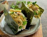 だいこんイリチーと菜の花のおにぎり作り方4写真