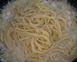生ハムと生クリームしめじのパスタ作り方4写真