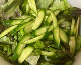 水菜と豆腐のサラダ作り方1写真