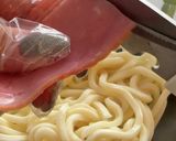 火も包丁も使わない【カルボうどん】作り方1写真