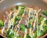 ブロッコリーと豚肉のマヨ味噌炒め作り方5写真