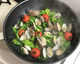 ワンパン！菜の花とアサリのバター酒蒸し作り方5写真