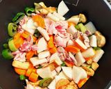 余った野菜を消費☆胡麻油風味の豚汁作り方2写真
