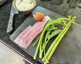 アスパラベーコンチャーハン作り方1写真