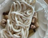 チーズクリームチキンうどん☆ランチ☆夜食作り方2写真