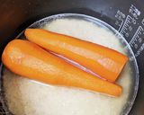 炊飯器任せ♪人参丸ごとツナご飯作り方3写真
