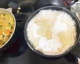 鶏肉と冬野菜のかき卵つゆかけそば作り方5写真