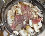 青梗菜・豚肉・豆腐・かき玉中華スープ作り方3写真