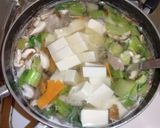 青梗菜・豚肉・豆腐・かき玉中華スープ作り方7写真