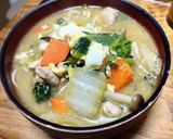鶏肉と冬野菜のかき卵つゆかけそば作り方6写真