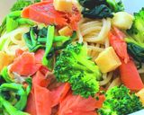 焼鮭・チーズと緑野菜たっぷりパスタ♡作り方11写真