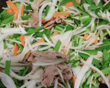 ごぼうとニラを使った野菜炒め作り方6写真