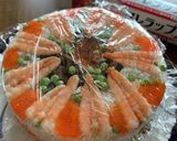 サーモン薔薇でカラフルに!お寿司ケーキ作り方5写真