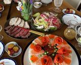 サーモン薔薇でカラフルに!お寿司ケーキ作り方6写真
