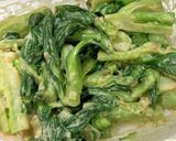 ちんげん菜ばなワサビ漬けマヨ和え作り方2写真