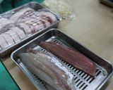 砂糖と塩で締める。和カルパッチョ風お刺身作り方1写真
